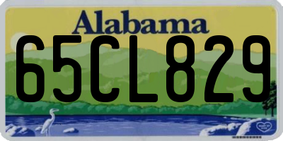 AL license plate 65CL829