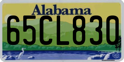AL license plate 65CL830