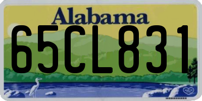 AL license plate 65CL831