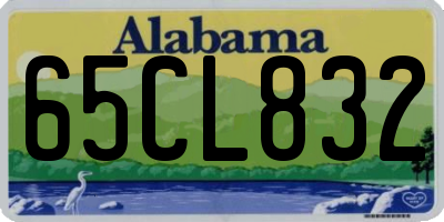 AL license plate 65CL832