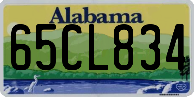 AL license plate 65CL834