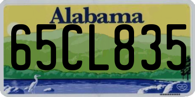 AL license plate 65CL835