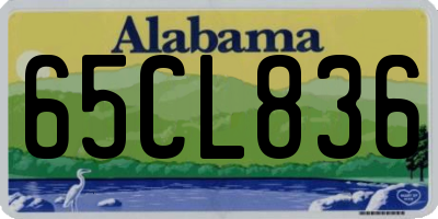 AL license plate 65CL836
