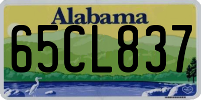 AL license plate 65CL837
