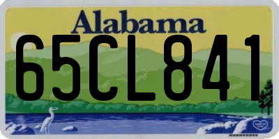 AL license plate 65CL841