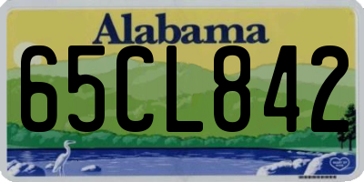 AL license plate 65CL842