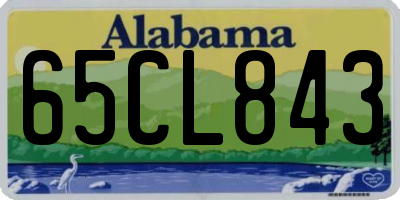 AL license plate 65CL843