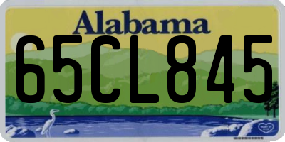 AL license plate 65CL845