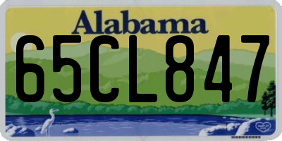 AL license plate 65CL847