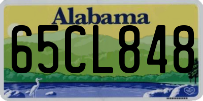 AL license plate 65CL848