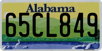AL license plate 65CL849