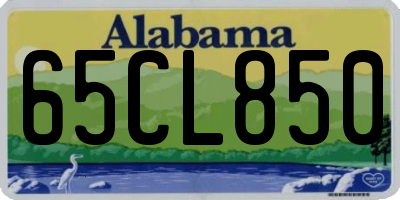 AL license plate 65CL850