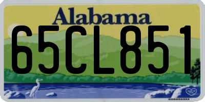 AL license plate 65CL851