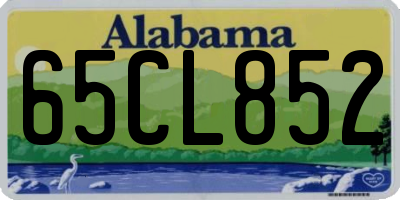 AL license plate 65CL852
