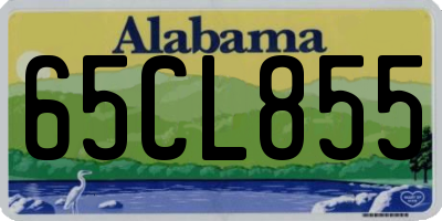 AL license plate 65CL855