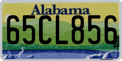 AL license plate 65CL856