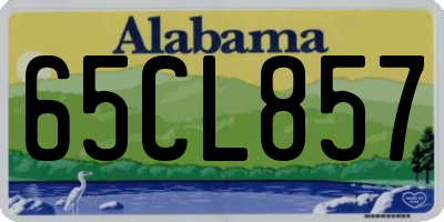 AL license plate 65CL857