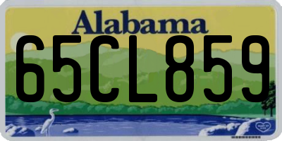AL license plate 65CL859