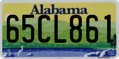 AL license plate 65CL861