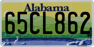 AL license plate 65CL862