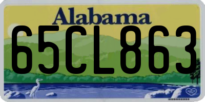 AL license plate 65CL863