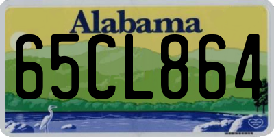 AL license plate 65CL864