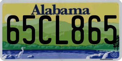 AL license plate 65CL865