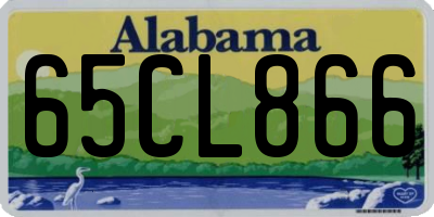 AL license plate 65CL866