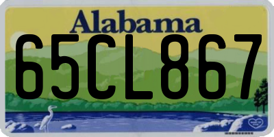AL license plate 65CL867