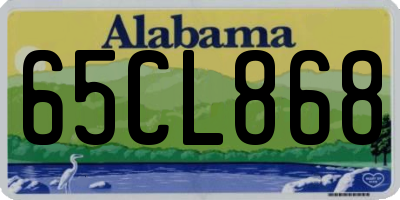 AL license plate 65CL868