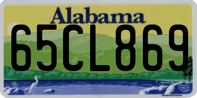 AL license plate 65CL869