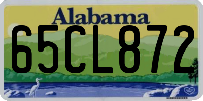 AL license plate 65CL872