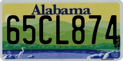 AL license plate 65CL874