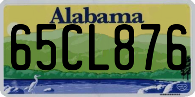 AL license plate 65CL876