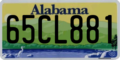 AL license plate 65CL881