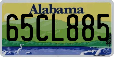 AL license plate 65CL885