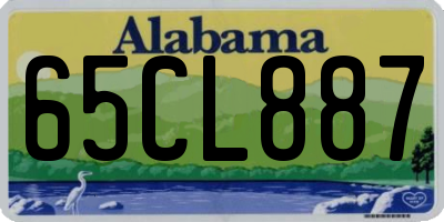 AL license plate 65CL887