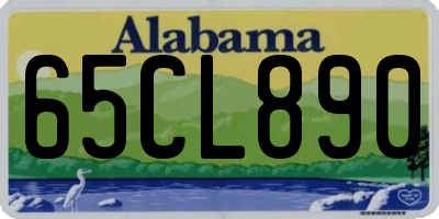 AL license plate 65CL890