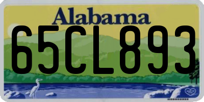 AL license plate 65CL893