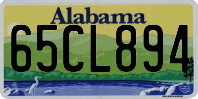 AL license plate 65CL894