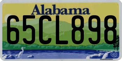AL license plate 65CL898