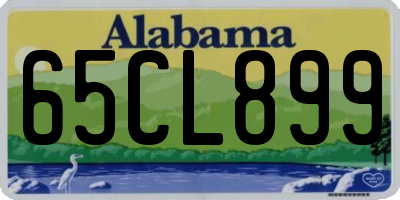 AL license plate 65CL899