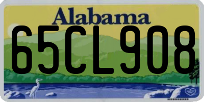AL license plate 65CL908