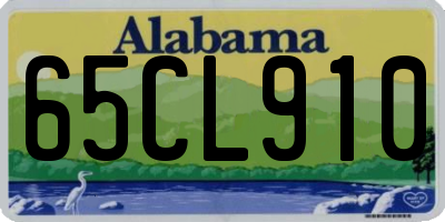 AL license plate 65CL910