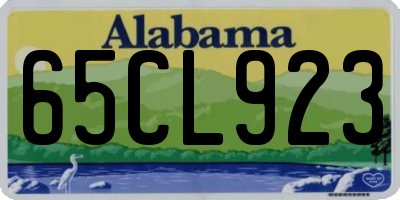 AL license plate 65CL923