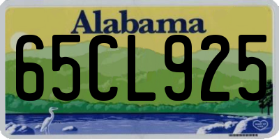 AL license plate 65CL925