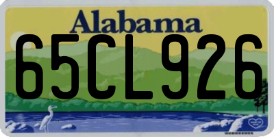 AL license plate 65CL926
