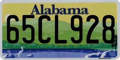 AL license plate 65CL928