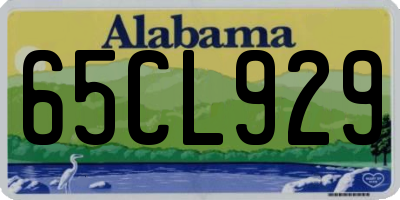 AL license plate 65CL929