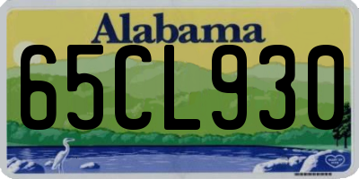 AL license plate 65CL930